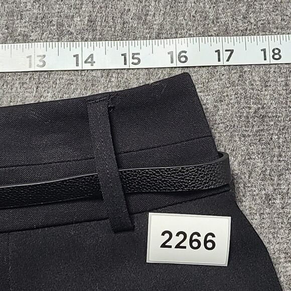 APT 9 Pants Womens 10 Black Straight Leg Mid Rise Career Trousers Belt‎ Office - Picture 9 of 9